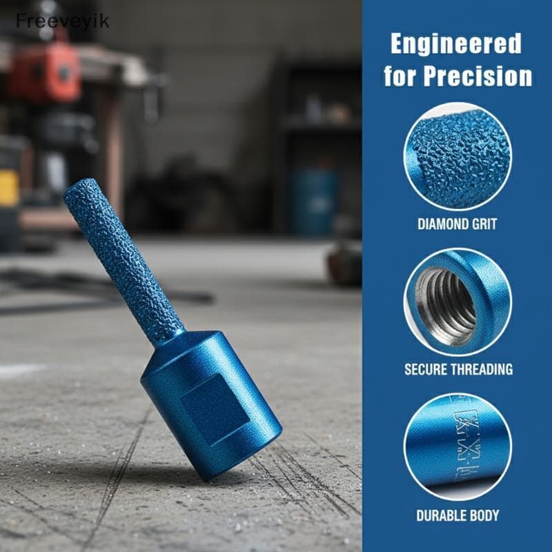 [Fre] Brocas De Fresa Soldadas A Vácuo 6 10 15 Mm Para Rebarbadora Núcleo Resistente Broca Conjunto Corte De Telha De Co