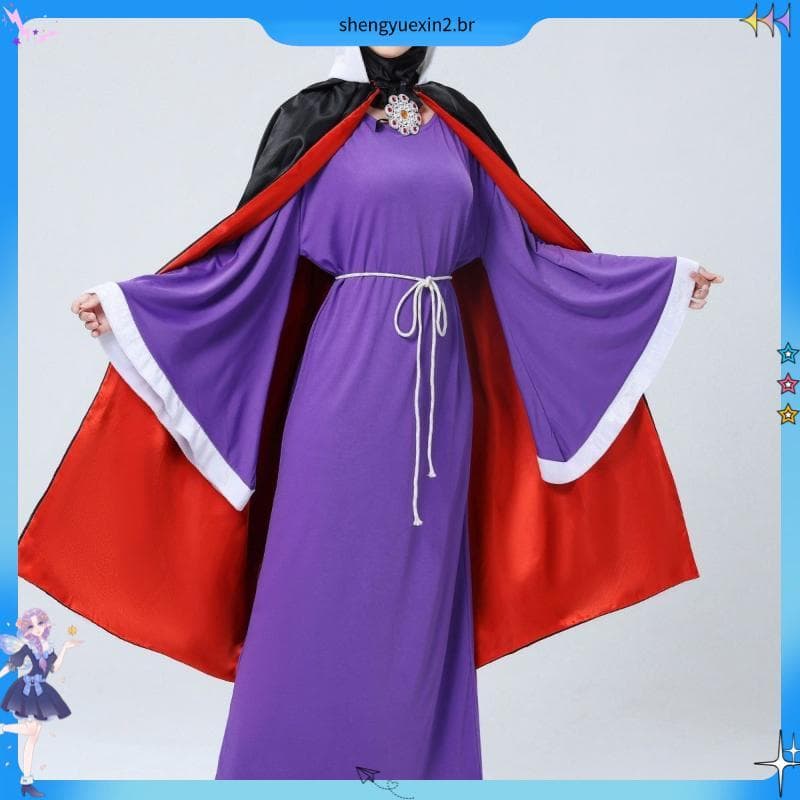 Halloween adulto rainha má traje neve branca madrasta saia rainha má traje feminino