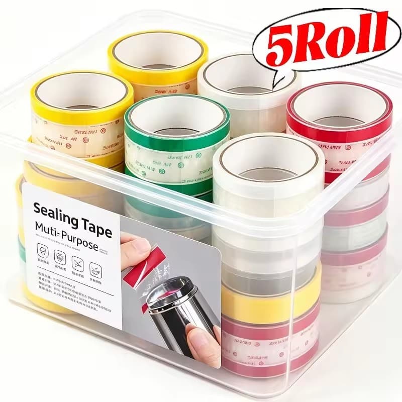 Fita De Vedação De Alimentos 1/3/5 Rolos-Etiquetas Descartáveis-Adesivos De Embalagem Para Viagem De Café-Limpeza De Car