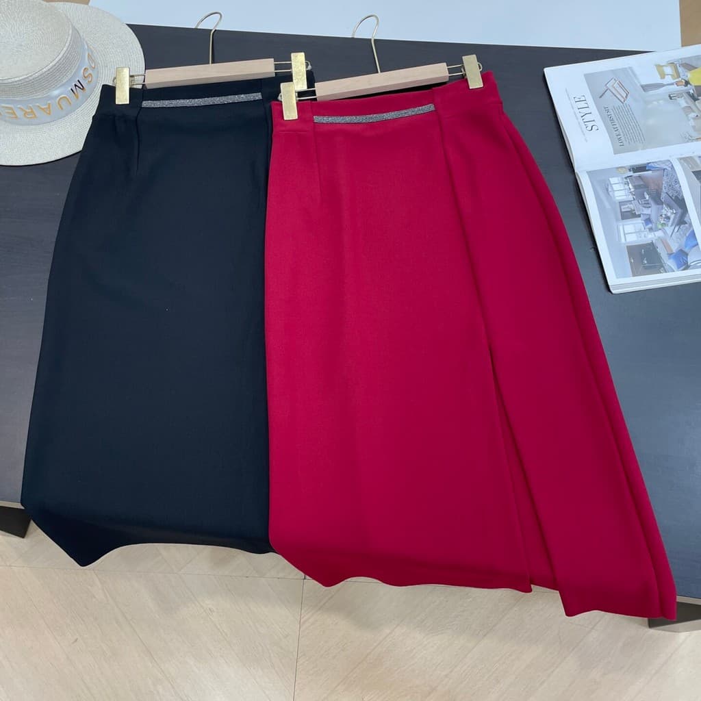 Saia de cintura alta Casual All-Match moda novo estilo 2026A linha divisão mais magro olhar topo feminino J#24