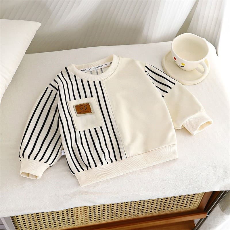 Moletom infantil roupa externa novo estilo rufião bonito roupas infantis meninos outono manga comprida Top infantil prim