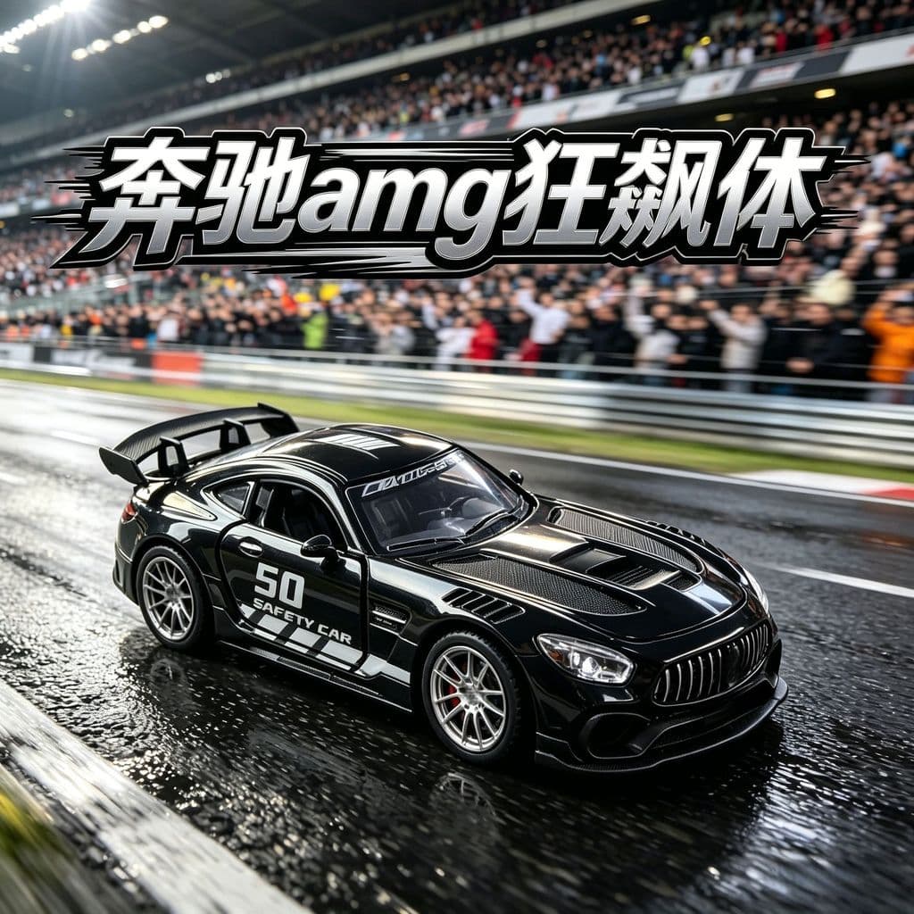 Processamento de liberação um lote Mercedes-Benz AMG-GTR1: 36 simulação pista versão liga modelo de carro coleção orname