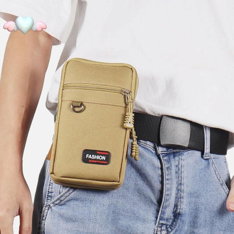 Alça Ajustável Preta de 2 Camadas para Bolsa de Telefone Móvel, Tecido Oxford de 7 Polegadas EZYJ