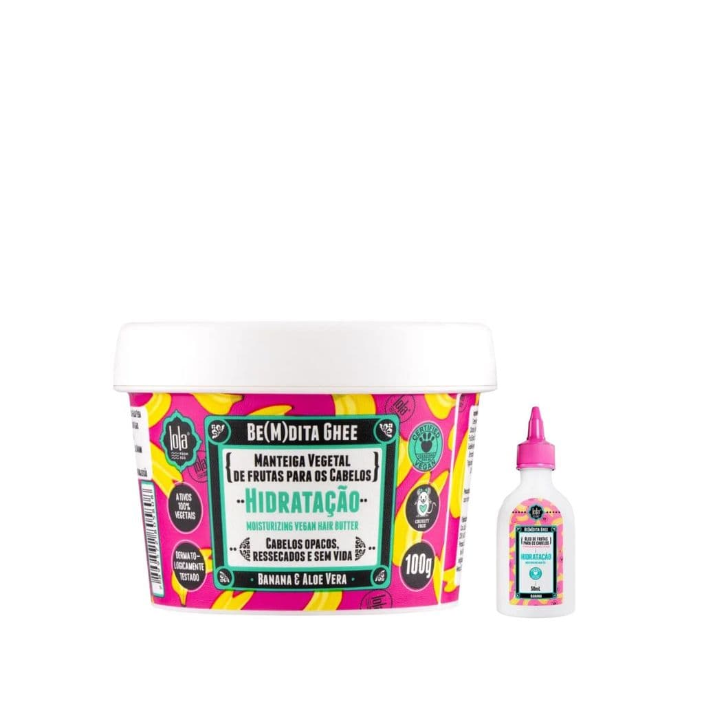 Kit Bemdita Ghee Hidratacao Banana Mascara 100ml e  Oleo 50ml - Lola Cosmetics