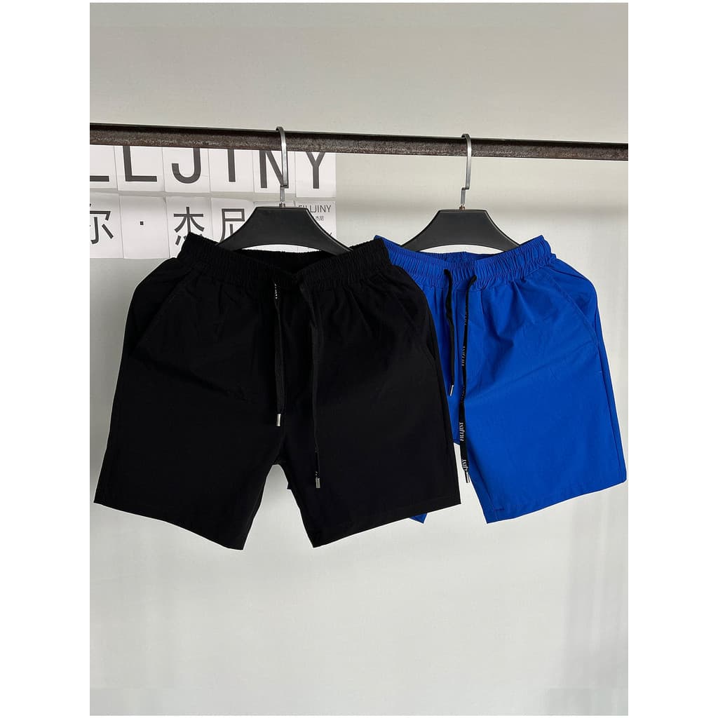 Mas joelho verão calças de ajuste fino fino de secagem rápida Shorts esportivos masculino Casual cordão cintura elástica