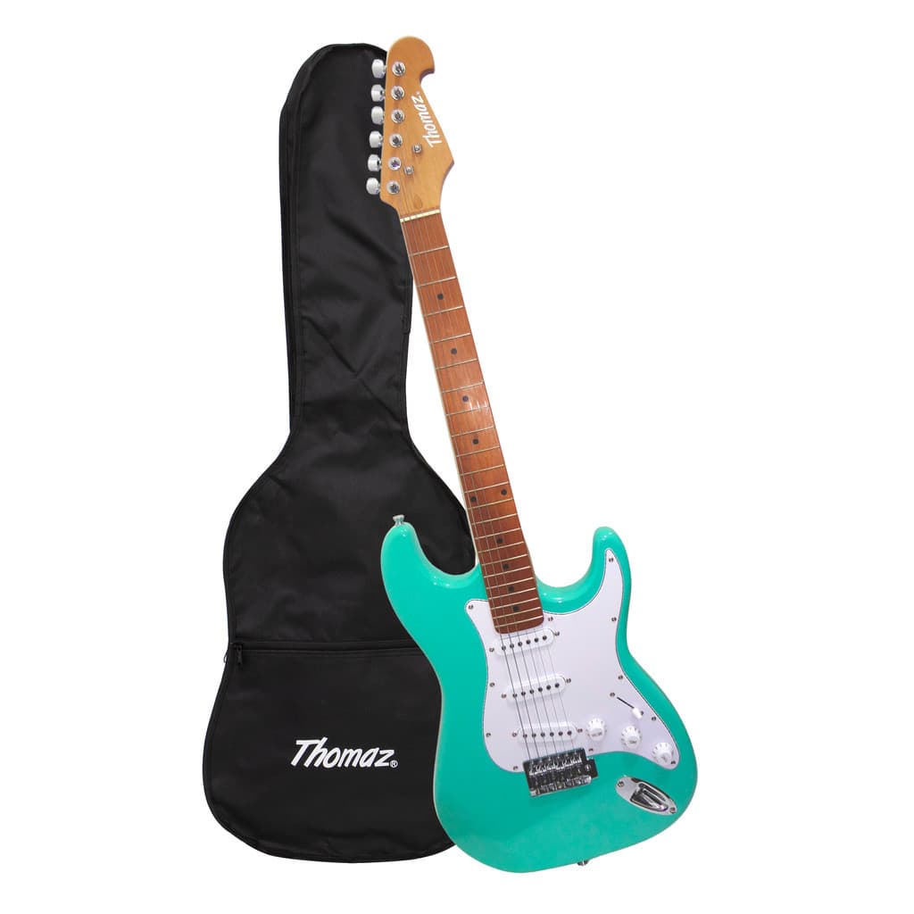 Kit Guitarra Elétrica TEG 400V Verde com Capa Thomaz