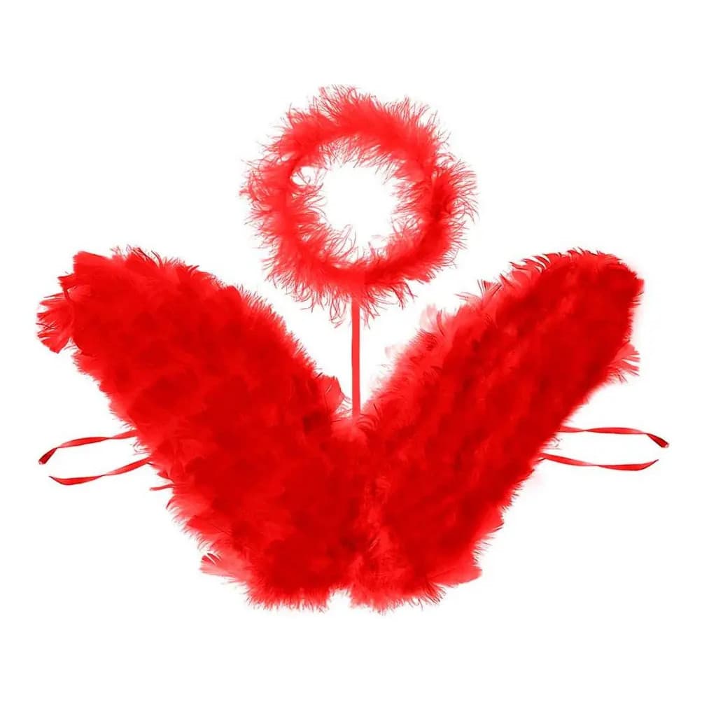 Acessório Cosplay Anjo P/fantasia Adulto Unissex Asa Auréola
