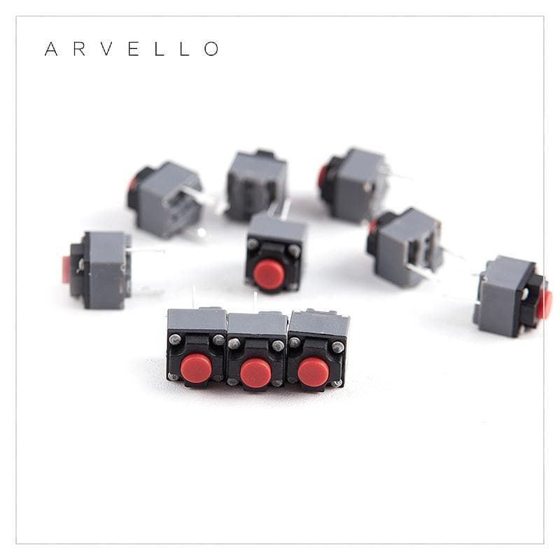 Arvello 10 Unidades Kailh Mute Button 6 * 7.3 Interruptor Silencioso Botão De Mouse Sem Fio Micro