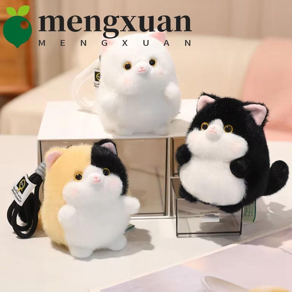 MENGXUAN1 Chaveiro De Pelúcia Para Gato , Pingente De Em Formato Redondo Com Design Gordinho , Espremível De 12 Cm