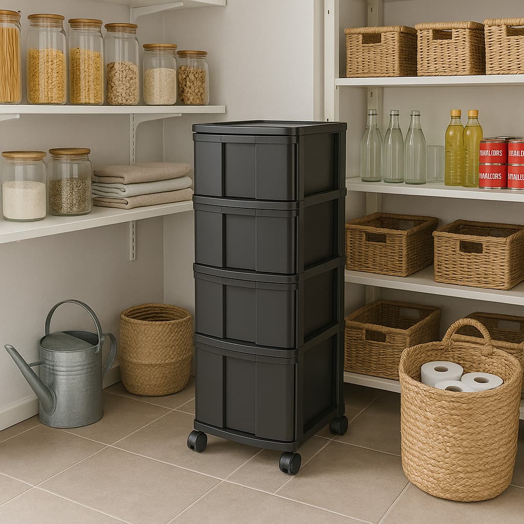 Gaveteiro Porta Tudo Com 4 Gavetas Monte Libano Cor Preto