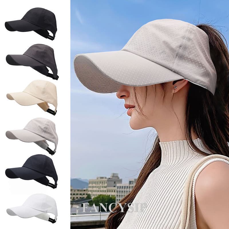 Boné De Beisebol Com Proteção Solar De Secagem Rápida , Rabo De Cavalo Para Mulheres , Meninas , Esportivo De Verão , Mo