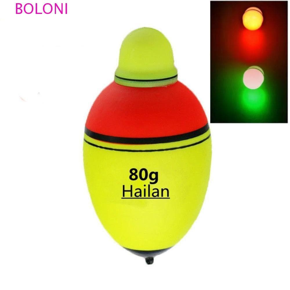 BOLONI Flutuador de Pesca Luminoso, Flutuador Eletrônico de EVA, Espuma Rígida Óptica de Dupla Camada 30g-100g para Uso