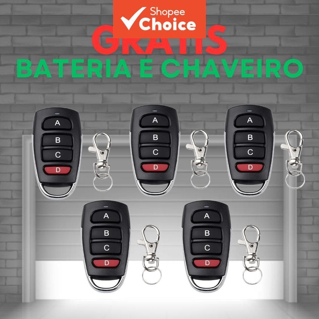 Kit De Controle Remoto Eletrônico Universal Para Porta De Garagem 433 Mhz Controlador De Sistema De Alarme 10 Pcs