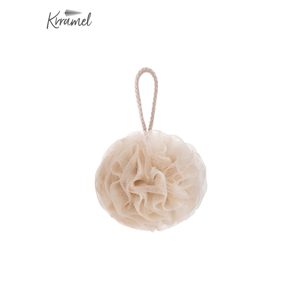 KRRAMEL bola de banho feminina Super macia, bola de banho para esfregar, de dupla utilização, flor de banho de alt
