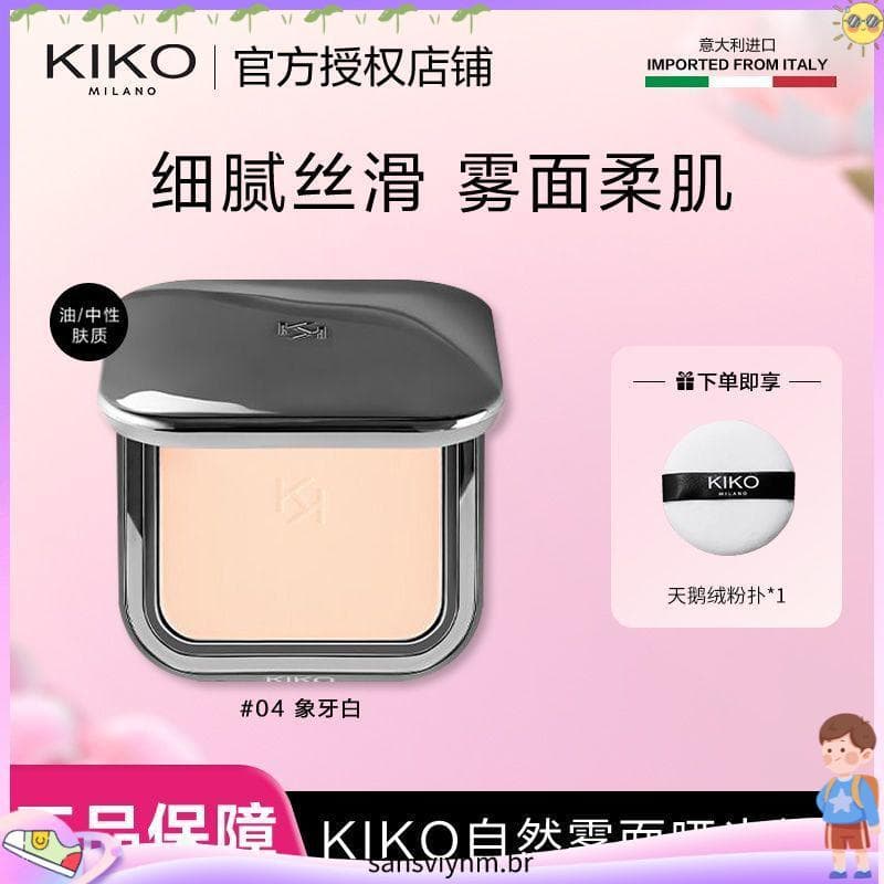 KIKO Natural Matte Pó Conjunto Maquiagem Maquiagem Maquiagem Corretivo de Pele Oleosa Não Tira Maquiagem Estudante Inici