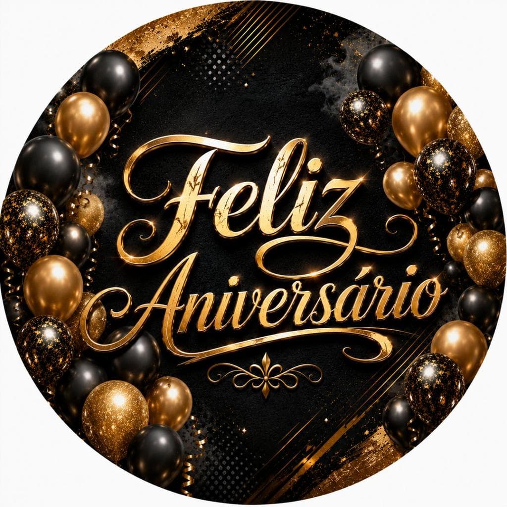 Capa Mini Painel Para estrutura de 50x50 Personalizado para festa na mesa - FELIZ ANIVERSARIO MODELO  156