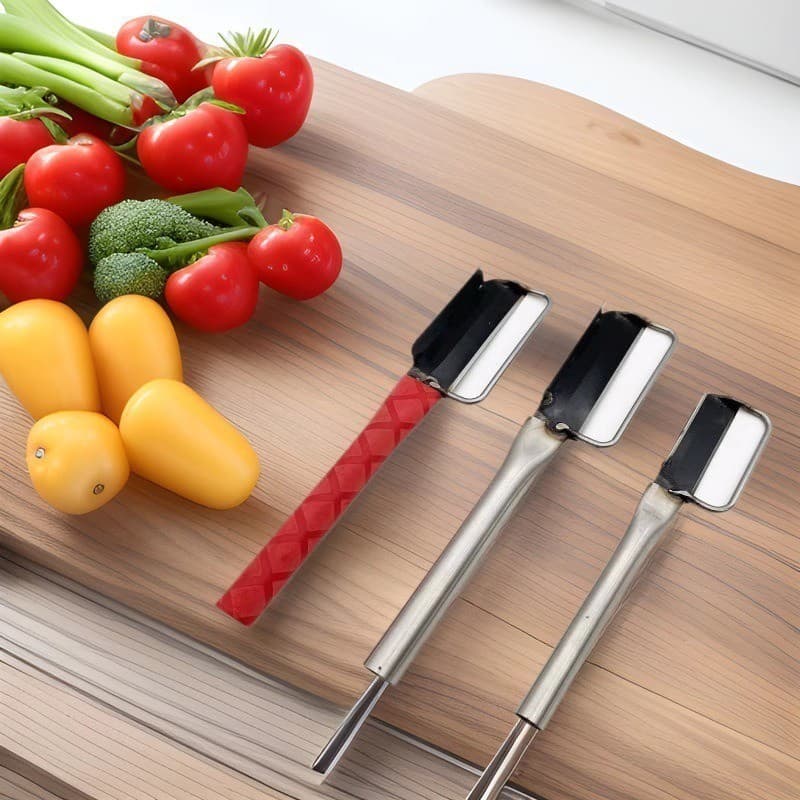 Descascador Especial para Talos de Alface, Descascador Multifuncional de Aço Inoxidável para Frutas, Abóboras, Batatas e