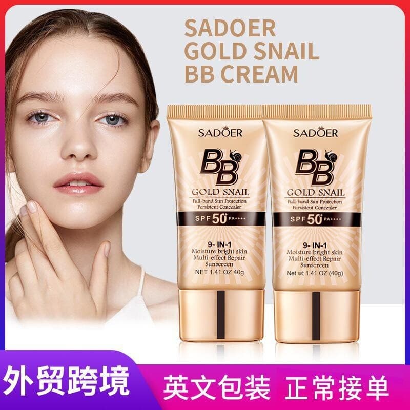 Todos os Inglês SADOER Caracol Dourado BB Creme FPS50+PA+++Capa