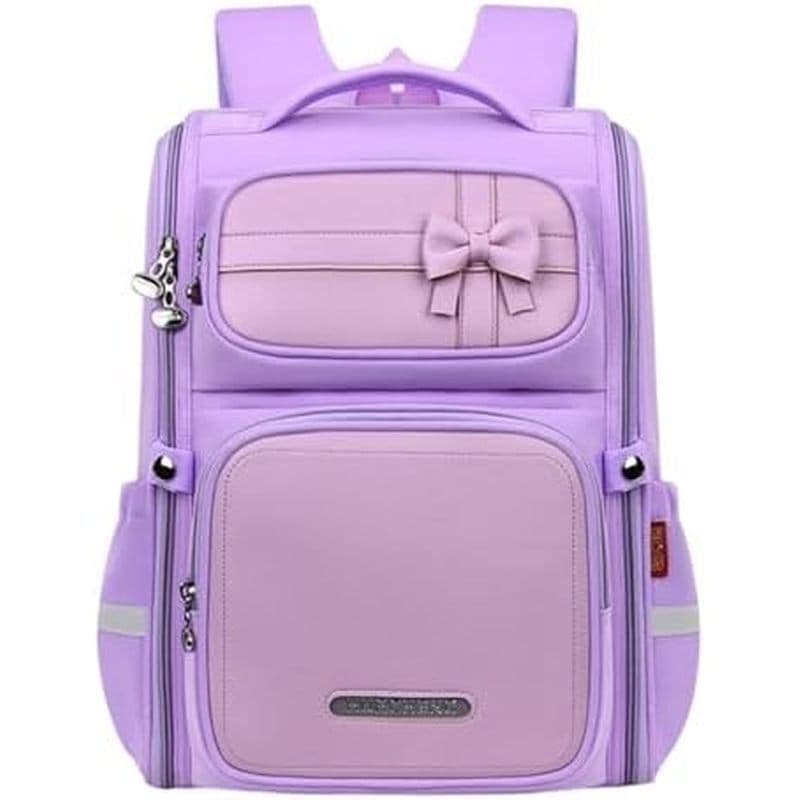 Mochila Anti-Roubo Estética Doce , Elegante E Fofa Em Bloco De Cor Pastel Com Detalhes Arco Para Presente (Azul)
