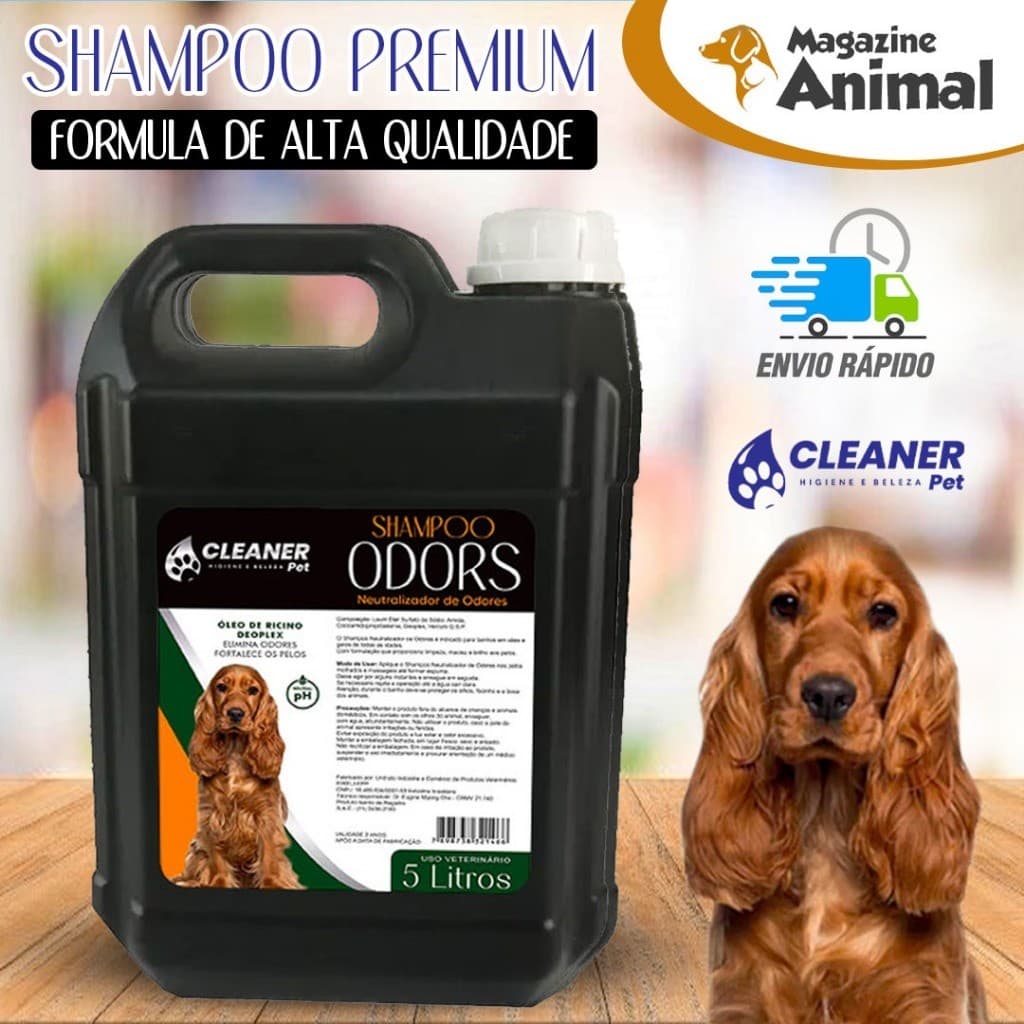 Shampoo Profissional Para Cachorro – Neutralizador de Odores 5Litros CLEANER | Pronto Uso
