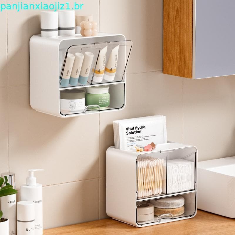 Caixa De Armazenamento De Armário Espelhado OUDIMEIHE , Cosméticos De Plástico De Grande Capacidade , Montada Na Parede