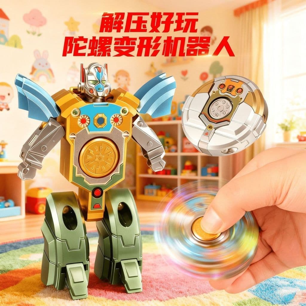 Deformação robô Fidget Spinner dedo girando dois-em-um menino brinquedo de descompressão presente Kaizhai Festival prese