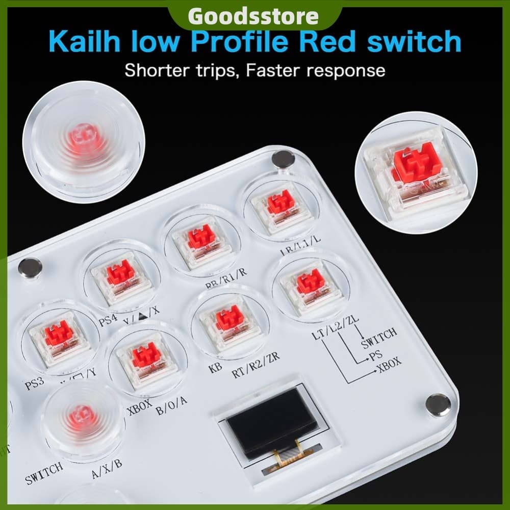 Controlador De Teclado Arcade Stick Suporta Turbo E Hot Swap Para/PS3/Switch/PC [Goodsstore.br]