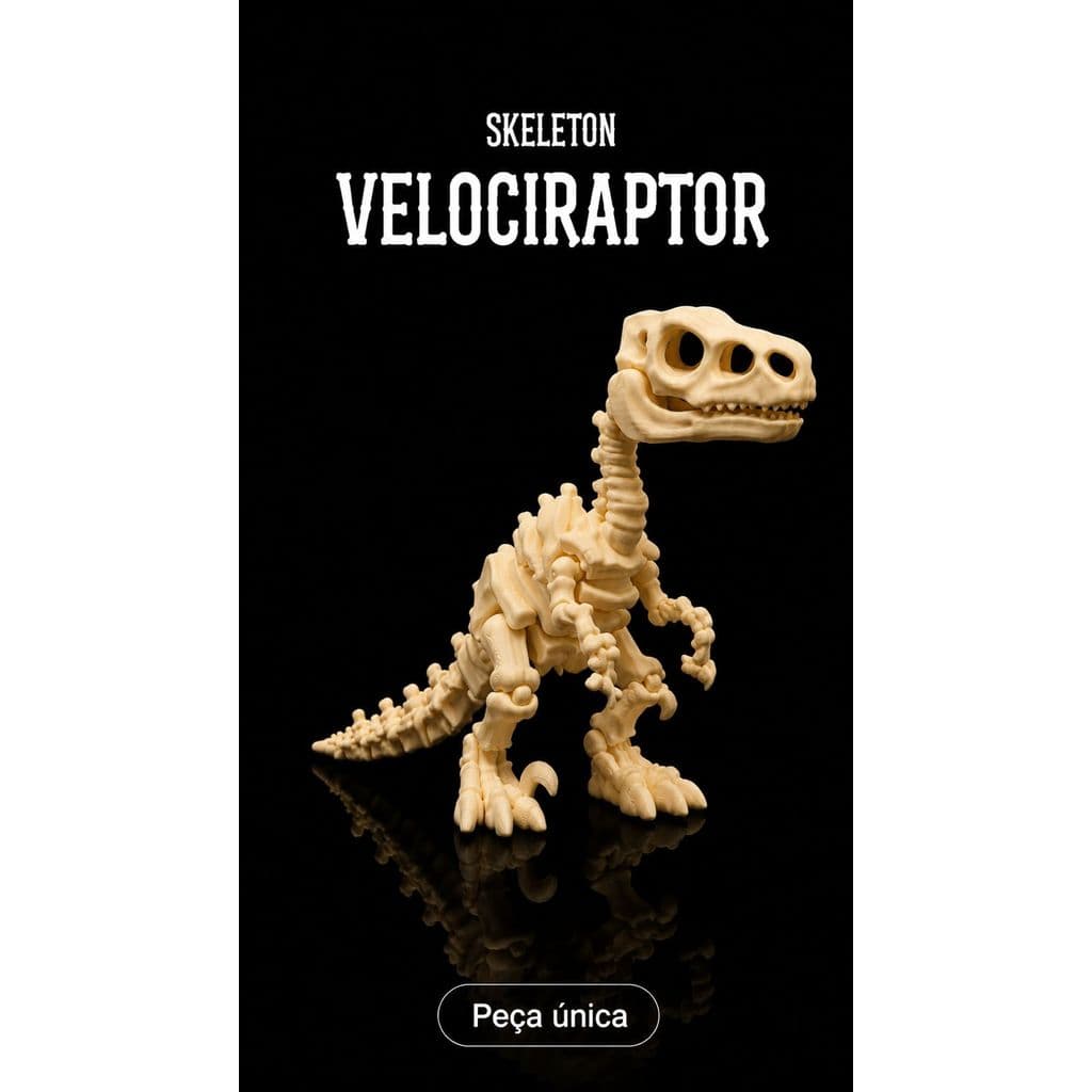 Dinossauro Esqueleto Articulado Decorativo VELOCIRAPTOR