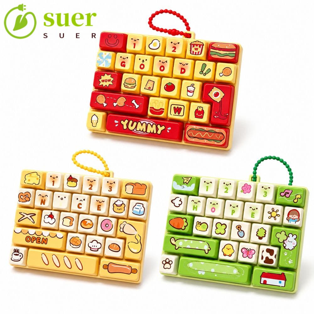 Chaveiro De Teclado SUER1YE , Brinquedo De Descompressão Para Alívio De Estresse Com Teclas Pressionáveis De 26 , Sons P