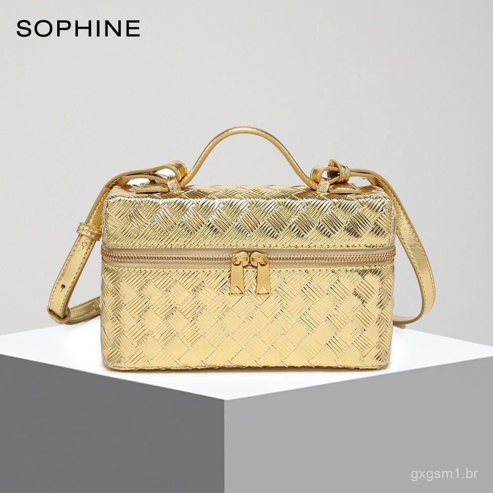 Bolsa de Ombro Feminina de Tecido com Design Estilo Bang da Marca Fashion
