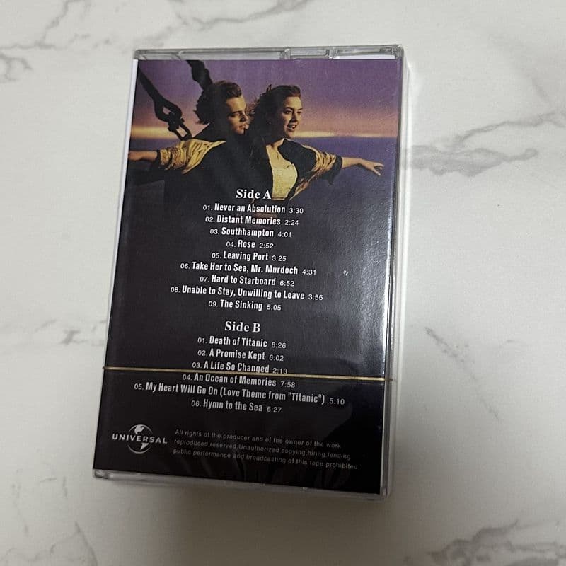 XYLDN14 fita inglês canção titanic titanic filme trilha sonora clássico nostálgico novo fechado