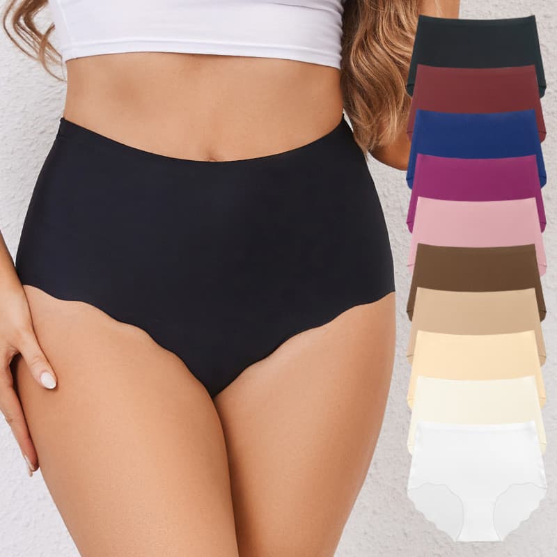 Estilo europeu americano de uma peça sem costura roupa interior de cintura alta Melade cor senhoras Yoga esportes Briefs