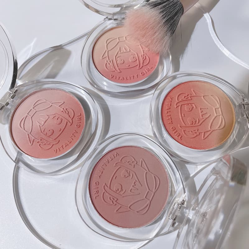 kakashow Vitality Girl Blush Gradiente - Rosa, Brilho Sutil, Iluminador, Natural de Baixa Saturação, Atmosférico, Puro e