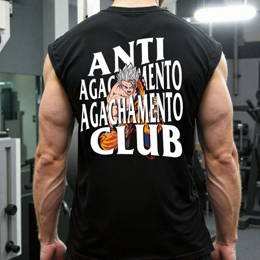 Regata Oversized machao  Estampa Masculina Para Treino Academia Algodão Confortavel Envio Imediato