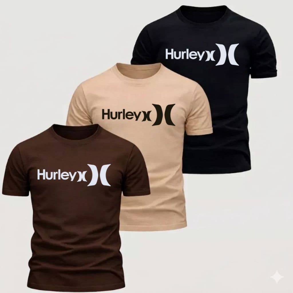Kit 3 Camiseta Masculina 100% Algodão Camisa Malha Premium Fio 30.1 Confortável Oferta Envio Imediato