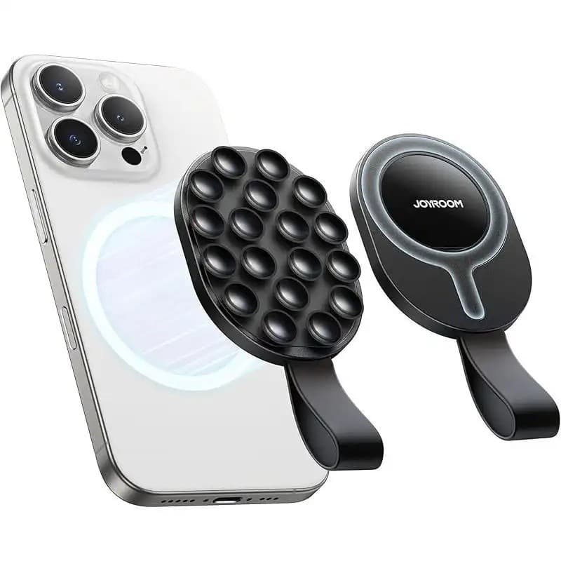 Suporte Magnético para Telefone com Ventosa, Suporte de Silicone para Telefone com Ventosa, Mãos Livres para Selfies/Cha