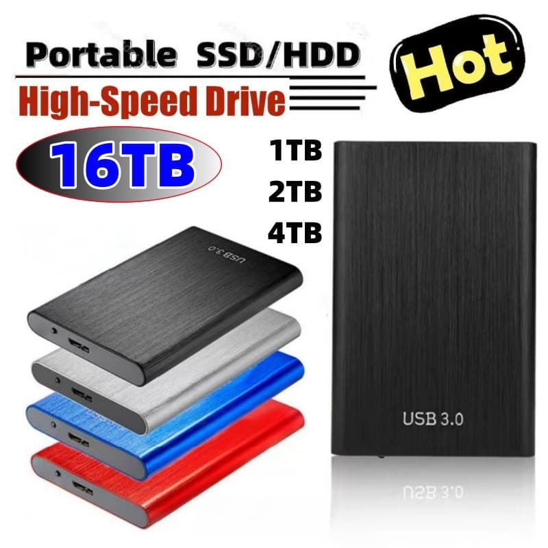 [Estoque pronto] Atualização de expansão de disco rígido SSD externo 1T2T4T6T8T HDD portátil de alta velocidade USB3.0 W