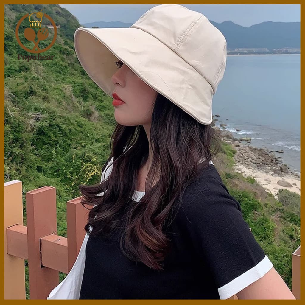 Uv Protection Sun Hat Outdoor Summer Women’s Foldable Fisherman Big Brim Double-sided Cap Breathable Anti-uv Beach Cam