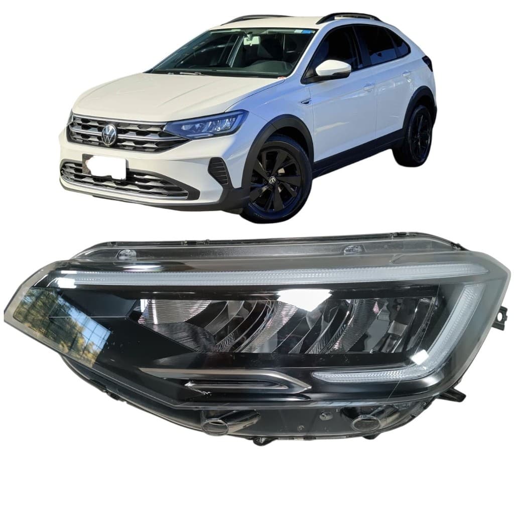 Farol  Nivus 2020 2021  2022 2023 Esquerdo Com Led