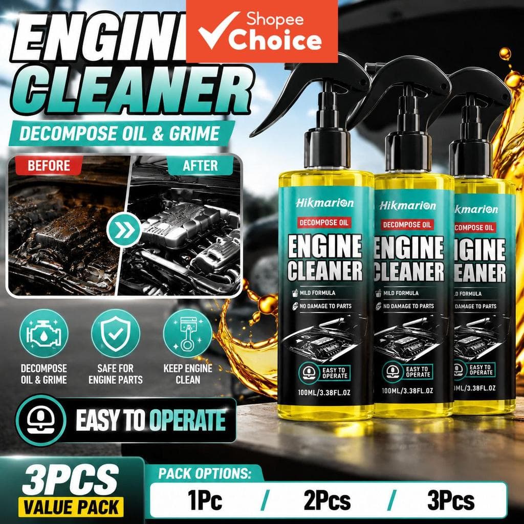 Spray Desengordurante De Motor 100ml – Seguro Para Metais E Plásticos , Poderoso Dissolvedor De Graxa Grime Blaster