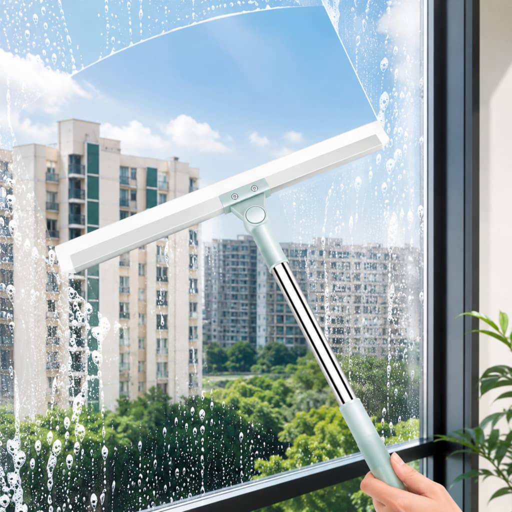 Super Rodo 2 em 1 vassoura magica, 78-150cm Escalável rodo de silicone mágico Cabo Longo Ajustável