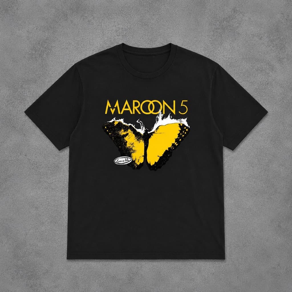 Camiseta Banda Maroon 5 Estilo Pop Rock Casual Algodão Premium Masculina Feminina