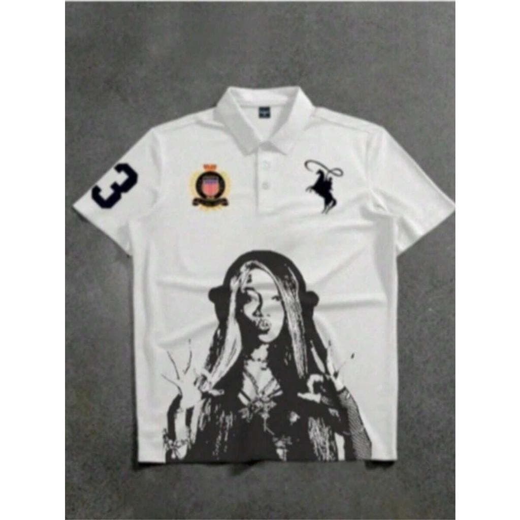 Gola Polo Slipmami Estampada Streetwear Graphic Tees Camisa Respiravel
