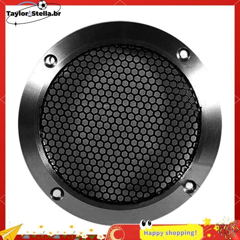 Alumínio Carro Tweeter Alto-Falante Grill Capa Grade De Malha De Metal Completa Para Aprimoramento De Áudio 4 Polegada P