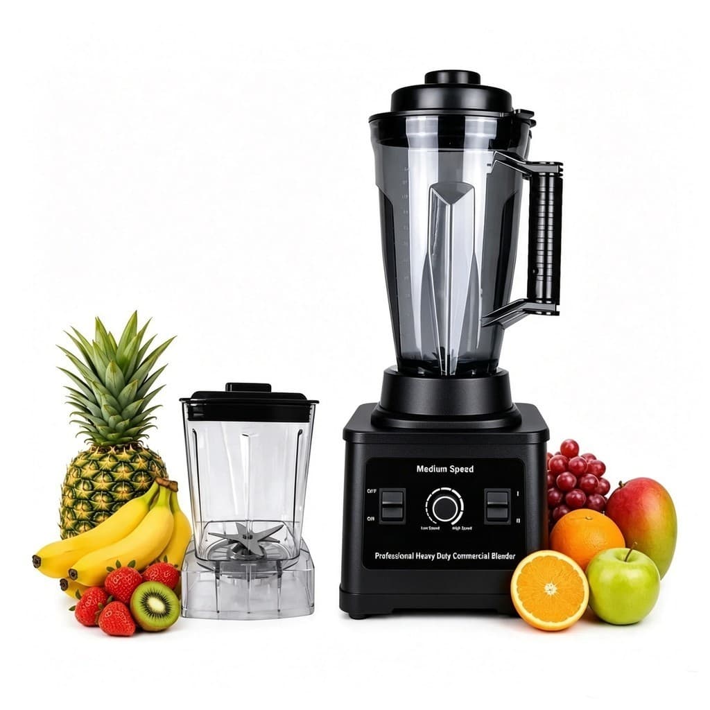 Liquidificador Industrial 1800W 4L Profissional Alta Potência Copo Inox Triturador de Alimentos Dupla voltagem 110V/220V