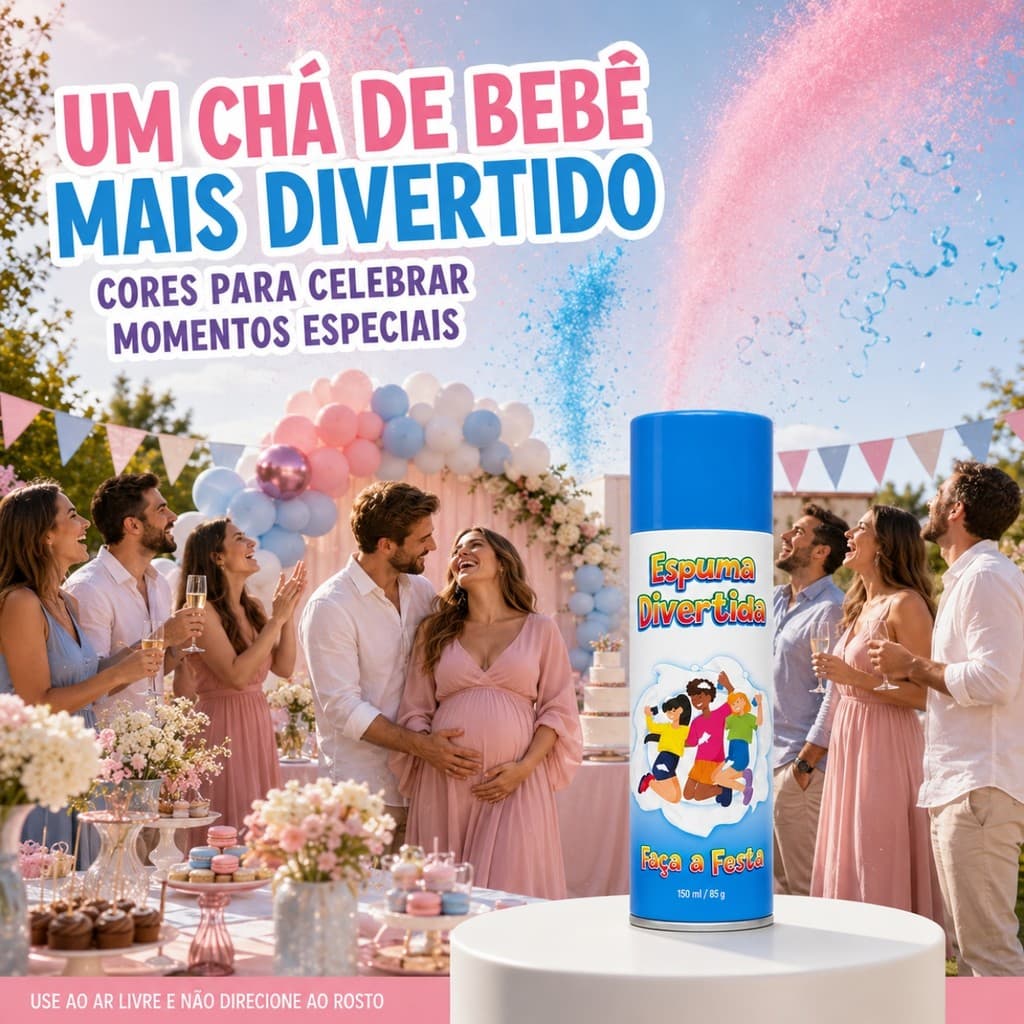 Espuma chá bebe decoração brincadeiras Divertida Colorida Spray Festa Carnaval Aniversário
