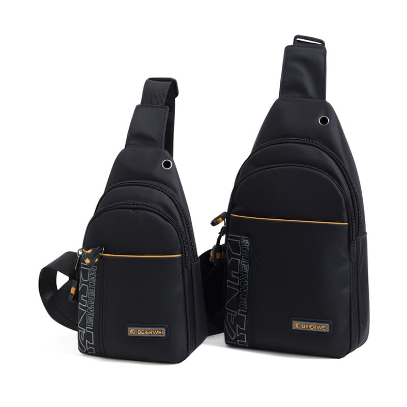 Bolsa Transversal Masculina com Entrada para Fone de Ouvido, Bolsas de Ombro em Tecido Oxford para Meninos, Bolsas Trans