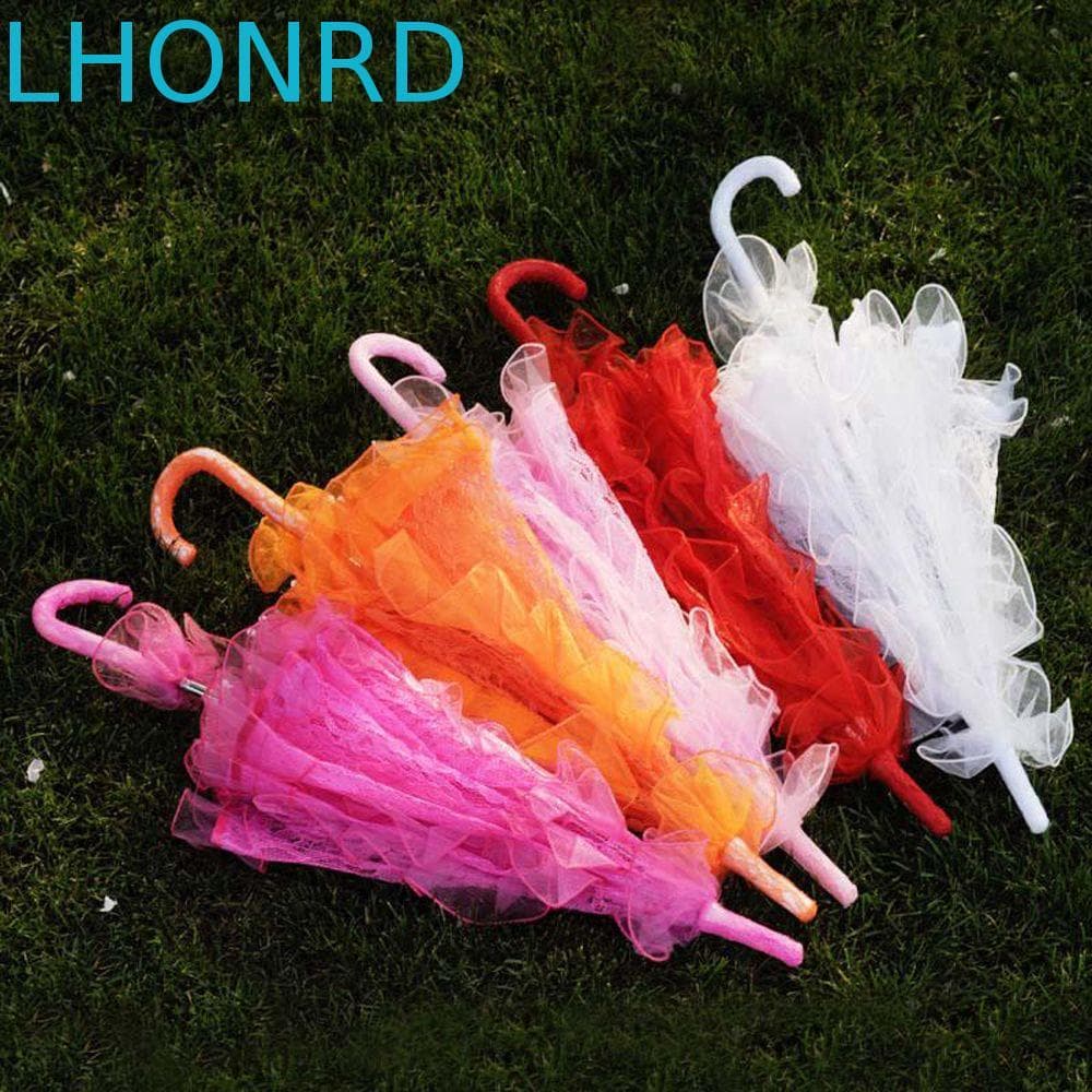 LHONRD Guarda-Chuva De Noiva De Renda , Decoração De Casamento , Adereços Fotográficos , Artesanato , Algodão , Alça Lon