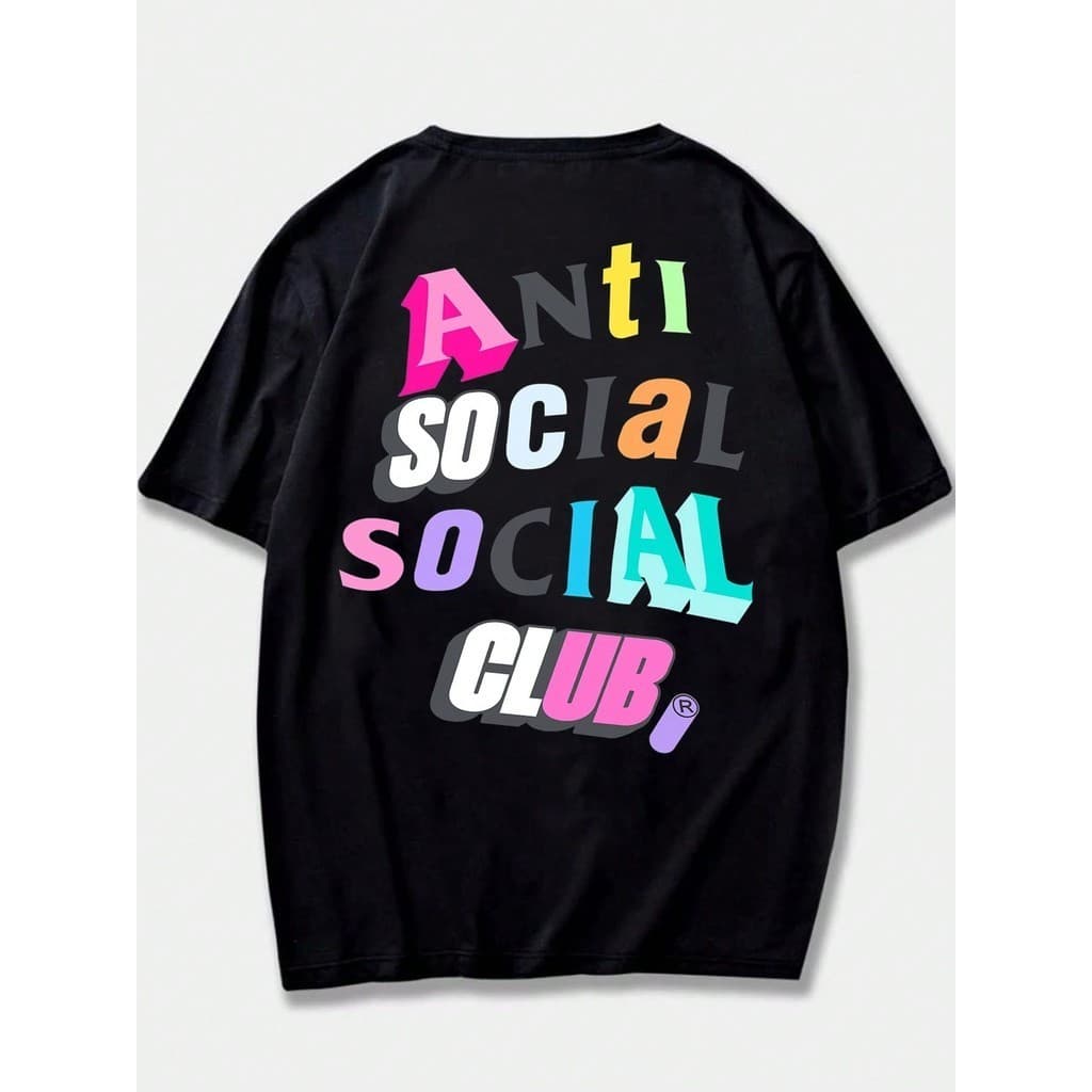 Camiseta Unissex 100% Algodão AT Social Club Escrita Colorido Streetwear Lançamento Envio Varias Cores!! PLUS SIZE