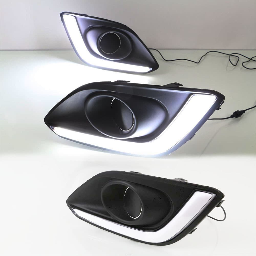 Cscsl 1 Conjunto DRL Para Suzuki Swift 2014 2015 2016 Luzes Diurnas Com Tampa Do Furo Da Lâmpada De Nevoeiro LED Carro